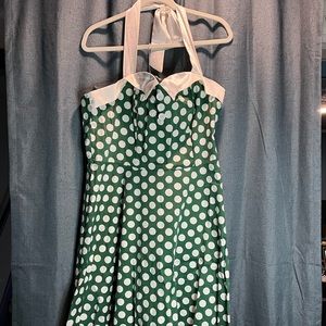 Dressystar retro polka dot halter dress